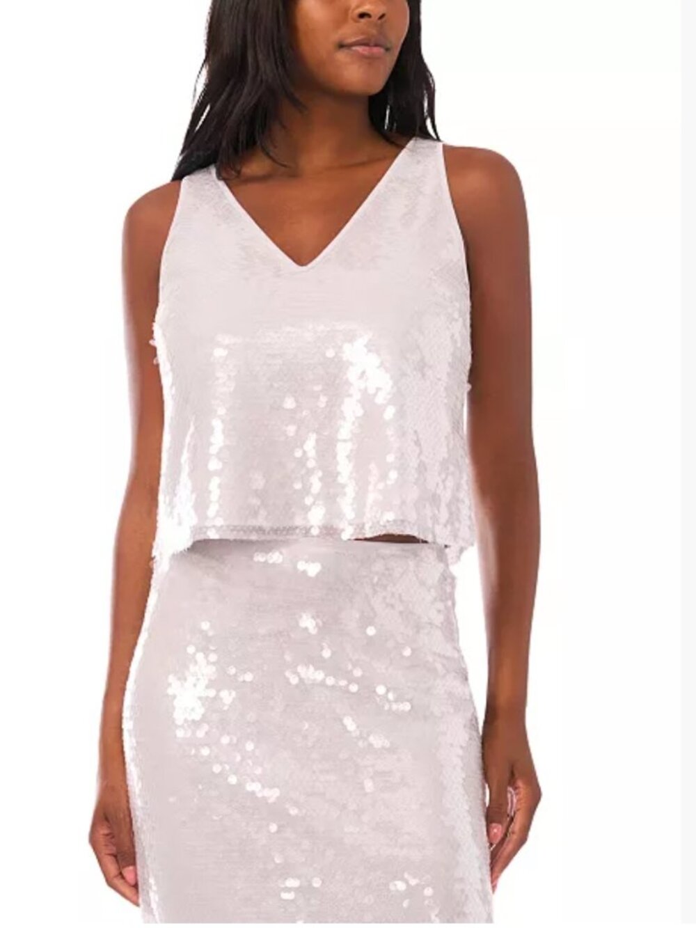 1.STATE Sequin V-Neck Tank Top – Size Small (BNWT)
